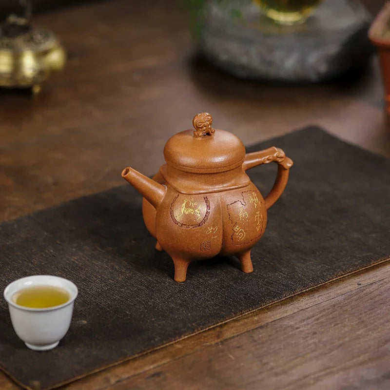 Teko Zisha Yixing Buatan Tangan Sepenuhnya [Shenzhou Fuding] (Jin Jiang Po Ni - 320ml)