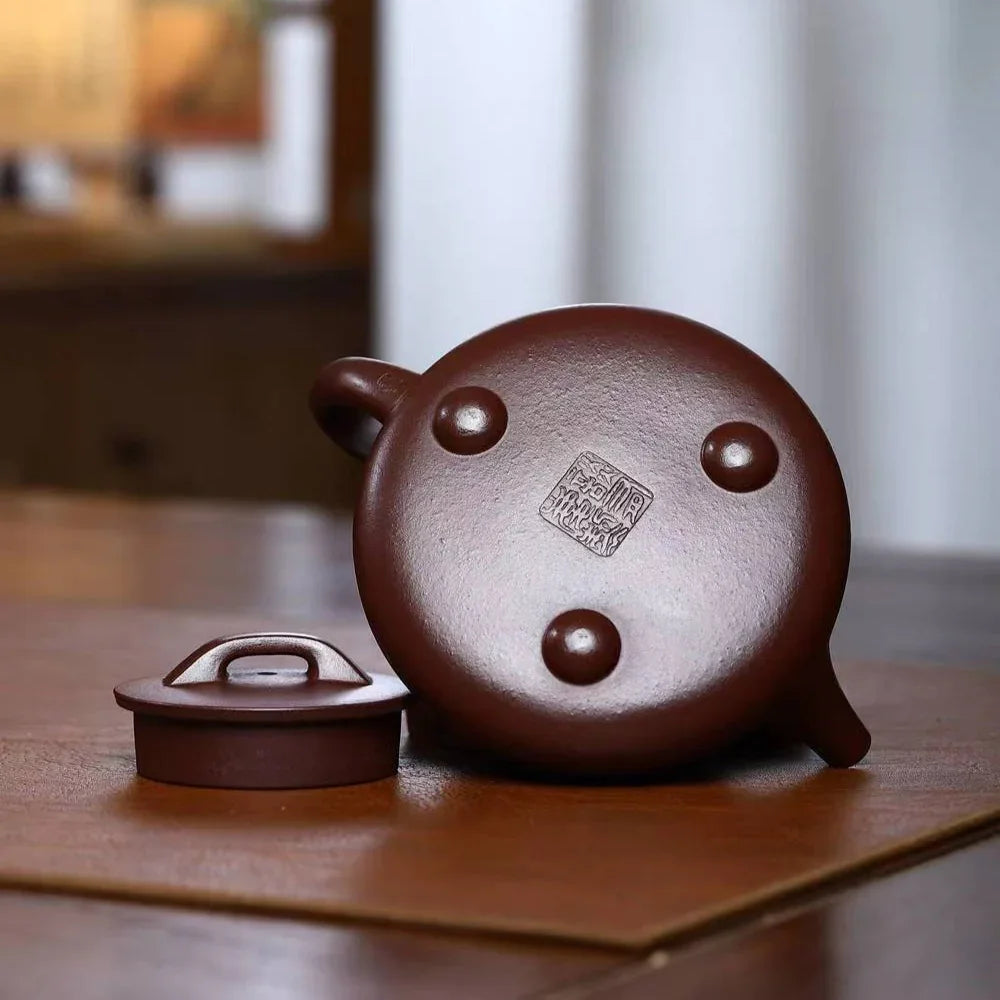 Teko Zisha Yixing Buatan Tangan Sepenuhnya [Shi Piao Pot] (Zi Ni - 180ml)