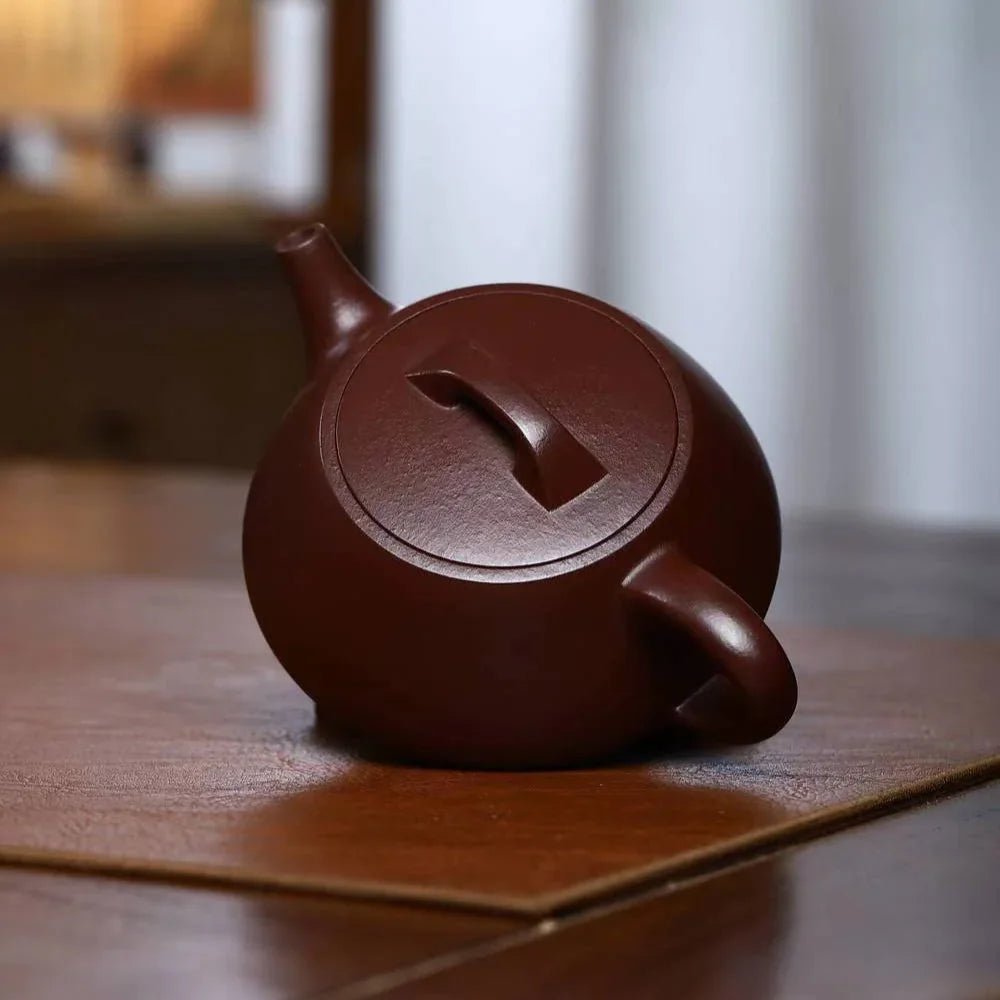 Teko Zisha Yixing Buatan Tangan Sepenuhnya [Shi Piao Pot] (Zi Ni - 180ml)