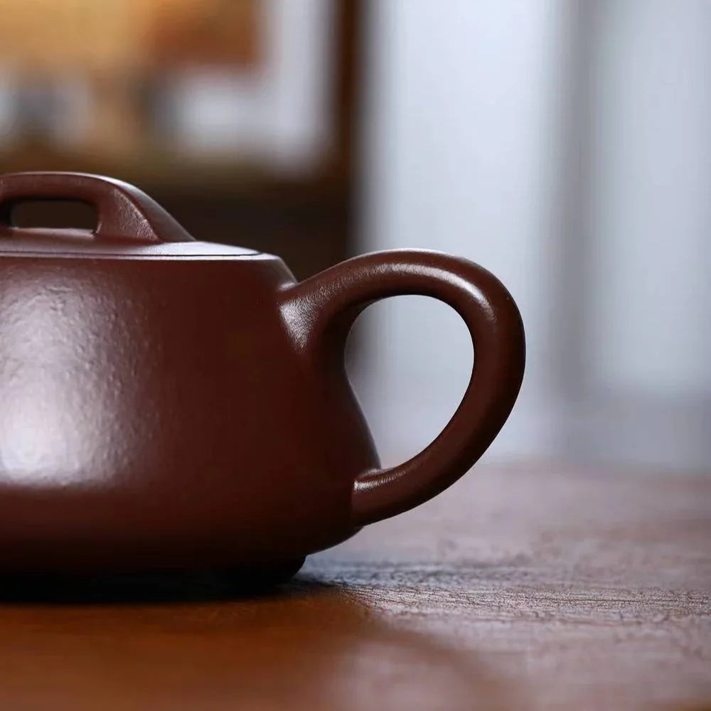 Teko Zisha Yixing Buatan Tangan Sepenuhnya [Shi Piao Pot] (Zi Ni - 180ml)