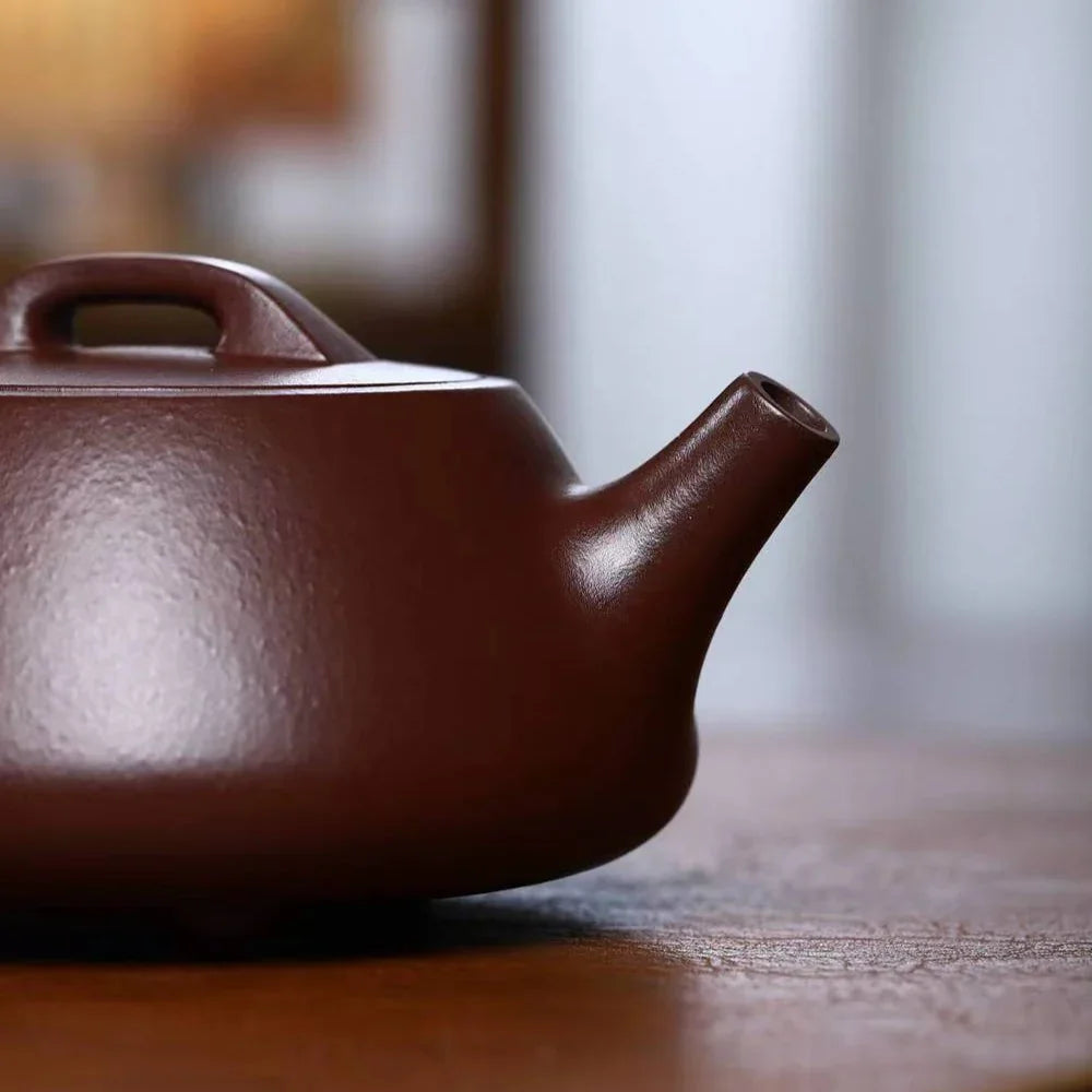 Teko Zisha Yixing Buatan Tangan Sepenuhnya [Shi Piao Pot] (Zi Ni - 180ml)