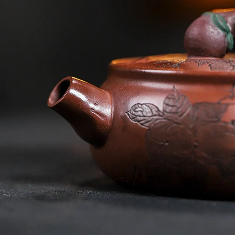 Full Handmade Yixing Zisha Teapot [Shi Shi Ruyi] (Di Cao Qing - 200ml) - YIQIN TEA HOUSE | yiqinteahouse.com | 200-300ml, full handmade zisha teapot, new arrival, teapot, teaware