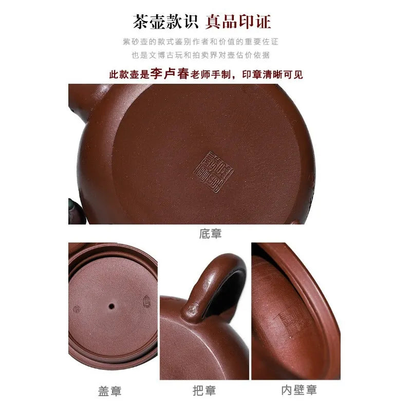 Full Handmade Yixing Zisha Teapot [Shi Shi Ruyi] (Di Cao Qing - 200ml) - YIQIN TEA HOUSE | yiqinteahouse.com | 200-300ml, full handmade zisha teapot, new arrival, teapot, teaware