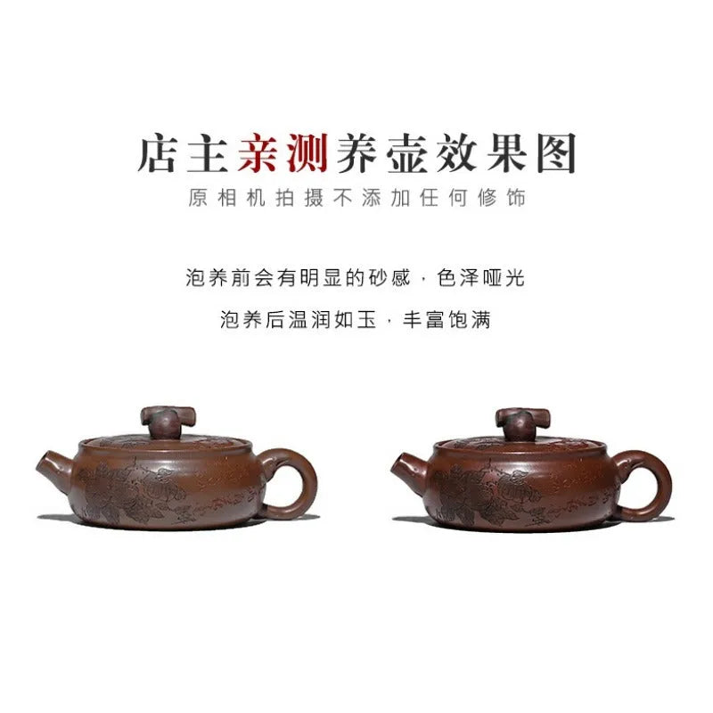 Full Handmade Yixing Zisha Teapot [Shi Shi Ruyi] (Di Cao Qing - 200ml) - YIQIN TEA HOUSE | yiqinteahouse.com | 200-300ml, full handmade zisha teapot, new arrival, teapot, teaware