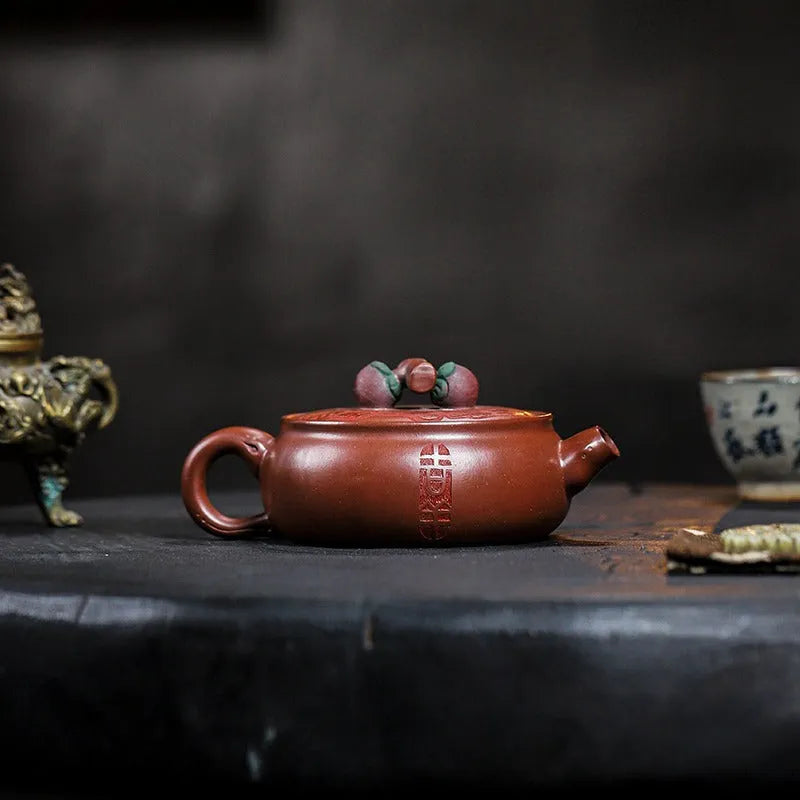 Full Handmade Yixing Zisha Teapot [Shi Shi Ruyi] (Di Cao Qing - 200ml) - YIQIN TEA HOUSE | yiqinteahouse.com | 200-300ml, full handmade zisha teapot, new arrival, teapot, teaware