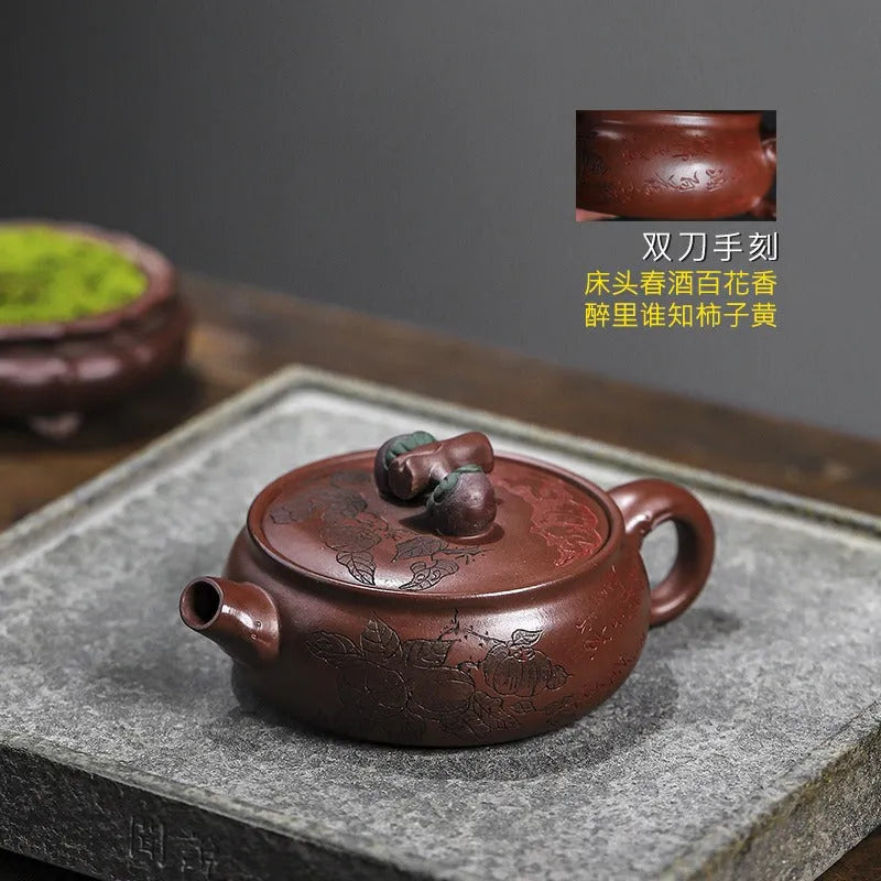 Full Handmade Yixing Zisha Teapot [Shi Shi Ruyi] (Di Cao Qing - 200ml) - YIQIN TEA HOUSE | yiqinteahouse.com | 200-300ml, full handmade zisha teapot, new arrival, teapot, teaware