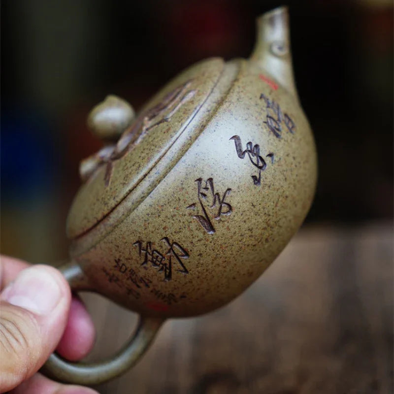 full-handmade-yixing-zisha-teapot-shoutau-pot-qing-duan-ni-firewood-fired-150ml-yiqin-tea-house-yiqinteahouse-com-7 - YIQIN TEA HOUSE 一沁茶舍 yiqinteahouse.com