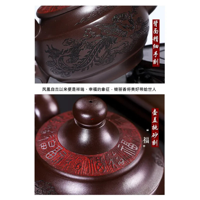 Full Handmade Yixing Zisha Teapot [Shuang Feng Ci Fu] (Lao Zi Ni - 280ml) - YIQIN TEA HOUSE | yiqinteahouse.com | 200-300ml, full handmade zisha teapot, new arrival, teapot, teaware