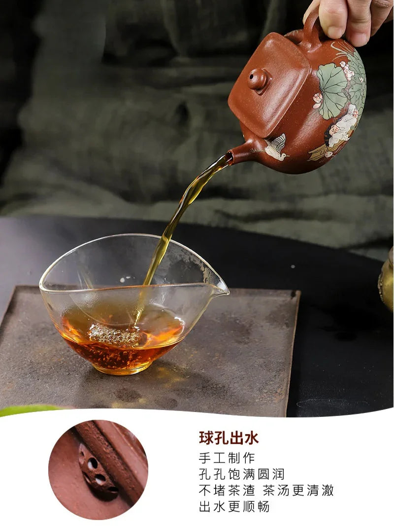Teko Zisha Yixing Buatan Tangan Sepenuhnya [Shui Meiren] (Hong Jiang Po Ni - 190ml)