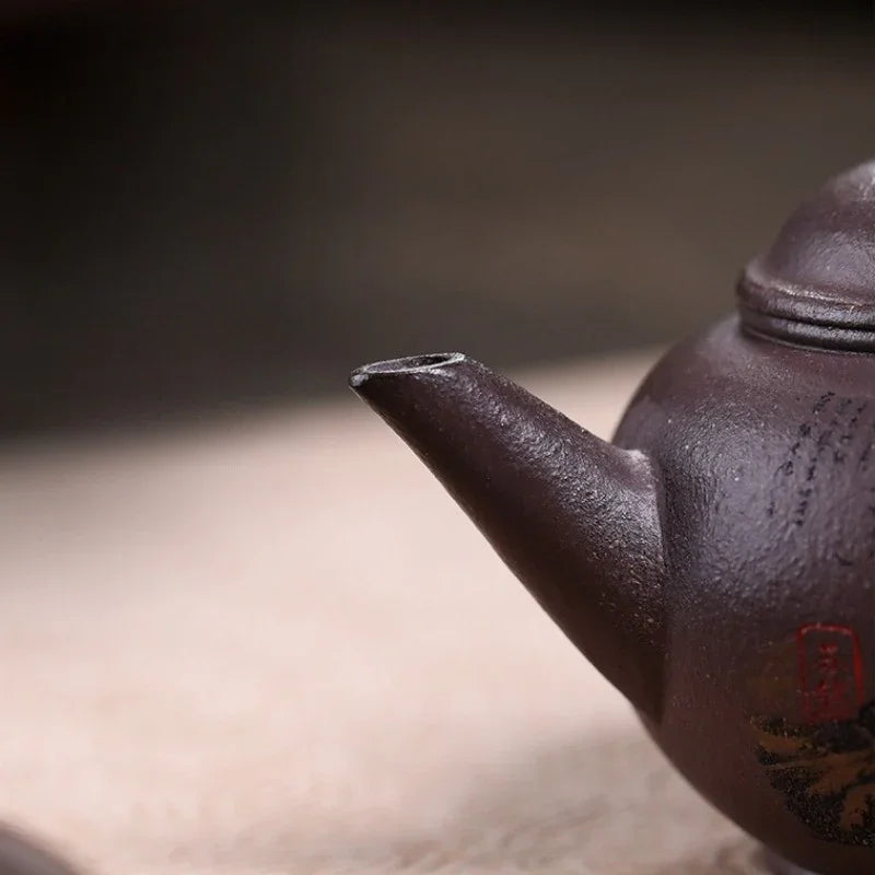 Teko Yixing Zisha Buatan Tangan Sepenuhnya [Shui Ping Huai Gu] (30 Mu Tian Qing Zi Ni - 260ml)