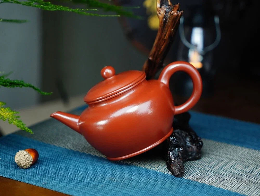 Teko Zisha Yixing Buatan Tangan Sepenuhnya 【Teko Shui Ping】 (Dahongpao - 320ml)