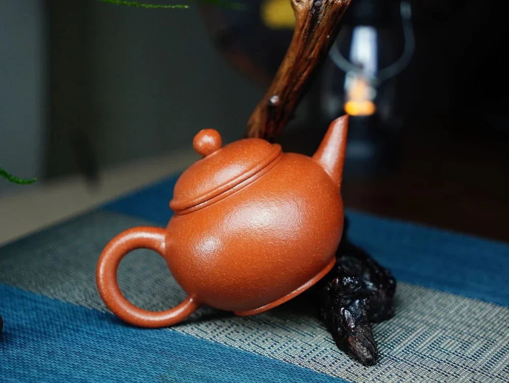 Full Handmade Yixing Zisha Teapot [Shui Ping Pot] (Li Pi Zhu Ni - 220ml) - YIQIN TEA HOUSE | yiqinteahouse.com | 200-300ml, full handmade zisha teapot, plain smooth, teapot, teaware
