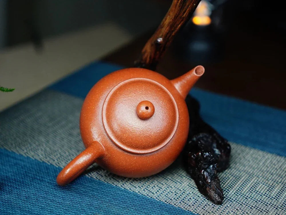 Full Handmade Yixing Zisha Teapot [Shui Ping Pot] (Li Pi Zhu Ni - 220ml) - YIQIN TEA HOUSE | yiqinteahouse.com | 200-300ml, full handmade zisha teapot, plain smooth, teapot, teaware