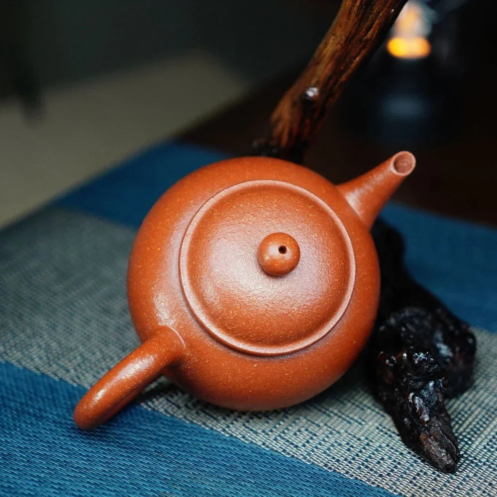 Full Handmade Yixing Zisha Teapot [Shui Ping Pot] (Li Pi Zhu Ni - 220ml) - YIQIN TEA HOUSE | yiqinteahouse.com | 200-300ml, full handmade zisha teapot, plain smooth, teapot, teaware