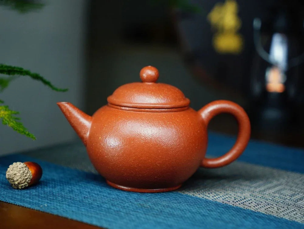 Full Handmade Yixing Zisha Teapot [Shui Ping Pot] (Li Pi Zhu Ni - 220ml) - YIQIN TEA HOUSE | yiqinteahouse.com | 200-300ml, full handmade zisha teapot, plain smooth, teapot, teaware