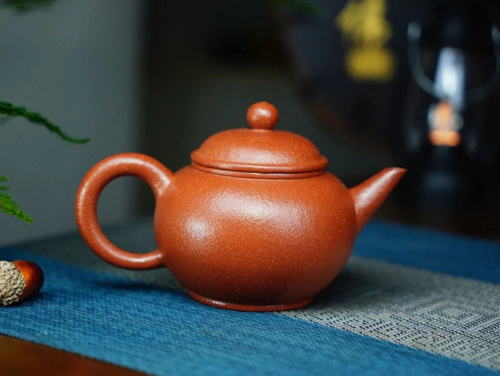 Full Handmade Yixing Zisha Teapot [Shui Ping Pot] (Li Pi Zhu Ni - 220ml) - YIQIN TEA HOUSE | yiqinteahouse.com | 200-300ml, full handmade zisha teapot, plain smooth, teapot, teaware