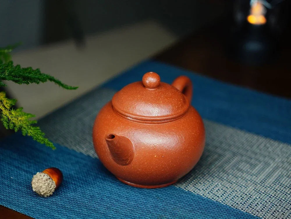 Full Handmade Yixing Zisha Teapot [Shui Ping Pot] (Li Pi Zhu Ni - 220ml) - YIQIN TEA HOUSE | yiqinteahouse.com | 200-300ml, full handmade zisha teapot, plain smooth, teapot, teaware