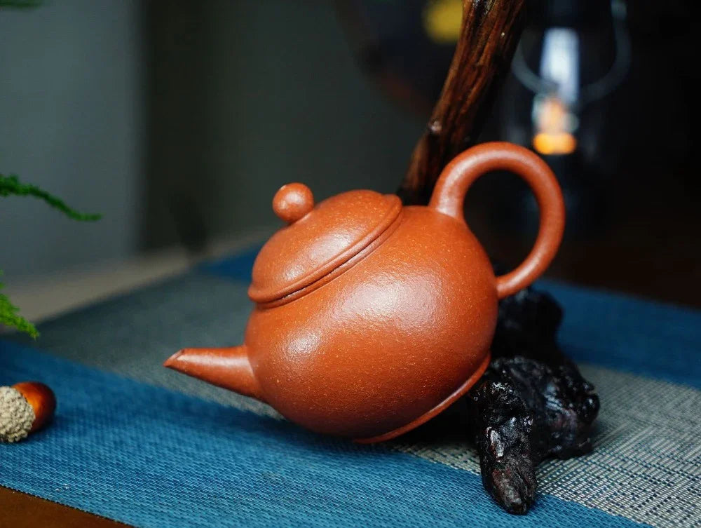Full Handmade Yixing Zisha Teapot [Shui Ping Pot] (Li Pi Zhu Ni - 220ml) - YIQIN TEA HOUSE | yiqinteahouse.com | 200-300ml, full handmade zisha teapot, plain smooth, teapot, teaware