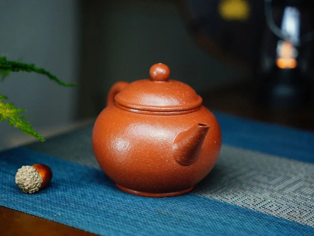Full Handmade Yixing Zisha Teapot [Shui Ping Pot] (Li Pi Zhu Ni - 220ml) - YIQIN TEA HOUSE | yiqinteahouse.com | 200-300ml, full handmade zisha teapot, plain smooth, teapot, teaware