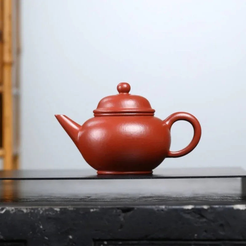 Teko Zisha Yixing Buatan Tangan Sepenuhnya [Shui Ping Pot] (Xiao Meiyao Zhu Ni - 220ml)