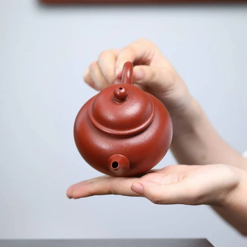 Teko Zisha Yixing Buatan Tangan Sepenuhnya [Shui Ping Pot] (Xiao Meiyao Zhu Ni - 220ml)