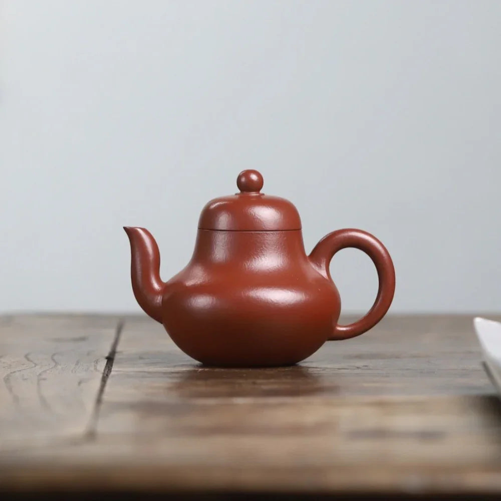 Teko Zisha Yixing Buatan Tangan Sepenuhnya [Si Ting Pot] (Dahongpao - 115ml)