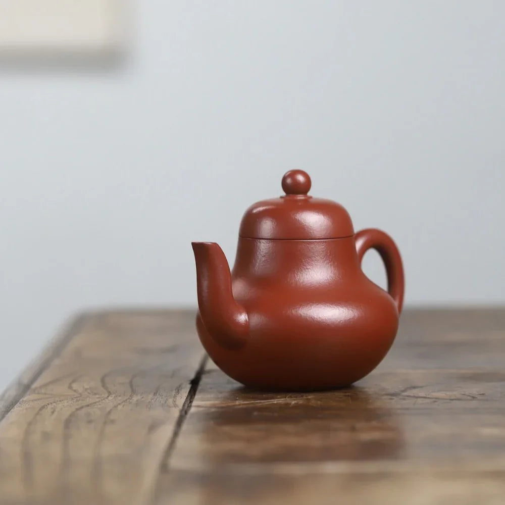 Teko Zisha Yixing Buatan Tangan Sepenuhnya [Si Ting Pot] (Dahongpao - 115ml)