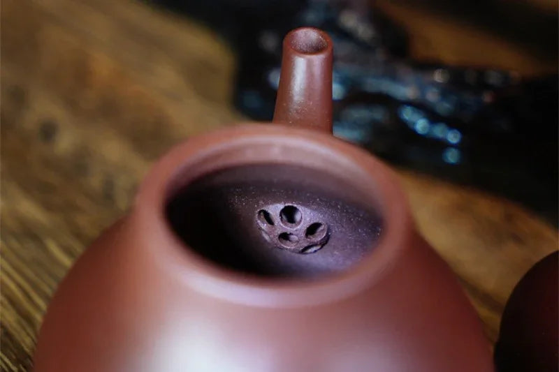 Teko Zisha Yixing Buatan Tangan Sepenuhnya [Si Ting Pot] (Di Cao Qing - 120ml)