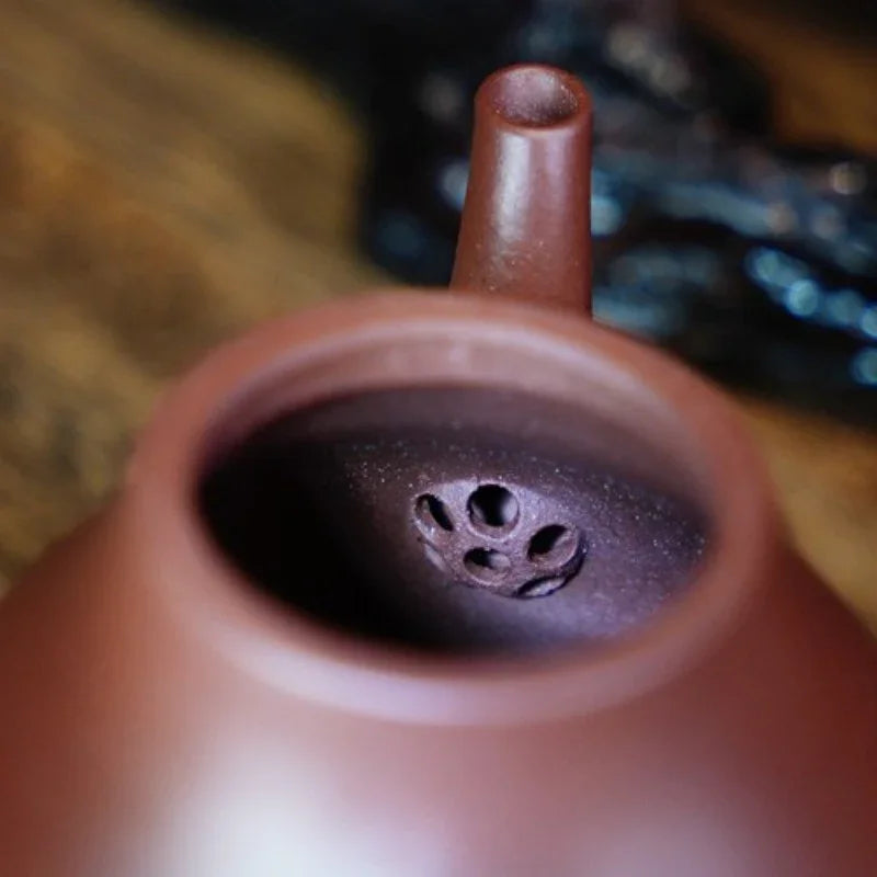 Teko Zisha Yixing Buatan Tangan Sepenuhnya [Si Ting Pot] (Di Cao Qing - 120ml)