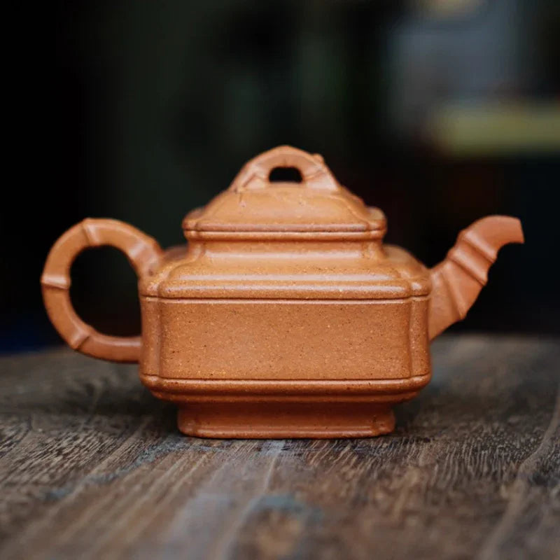 full-handmade-yixing-zisha-teapot-sifang-bamboo-pot-jiang-po-ni-200ml-yiqin-tea-house-yiqinteahouse-com-2 - YIQIN TEA HOUSE 一沁茶舍 yiqinteahouse.com
