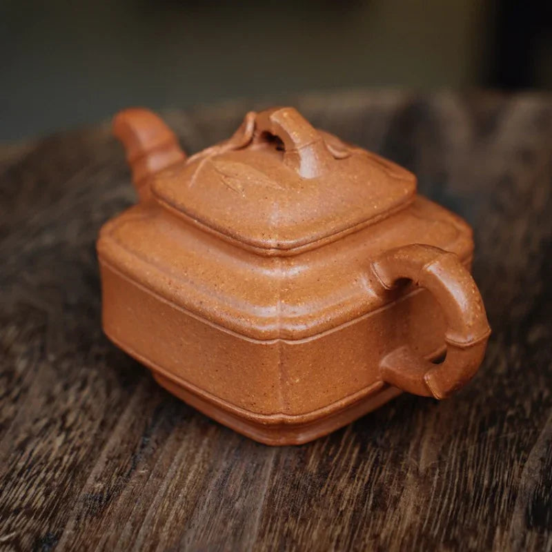full-handmade-yixing-zisha-teapot-sifang-bamboo-pot-jiang-po-ni-200ml-yiqin-tea-house-yiqinteahouse-com-6 - YIQIN TEA HOUSE 一沁茶舍 yiqinteahouse.com