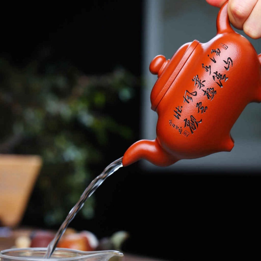 Full Handmade Yixing Zisha Teapot [Sifang Chuan Lu Pot] (Zhu Ni - 330ml) - YIQIN TEA HOUSE | yiqinteahouse.com | >300ml, full handmade zisha teapot, new arrival, teapot, teaware