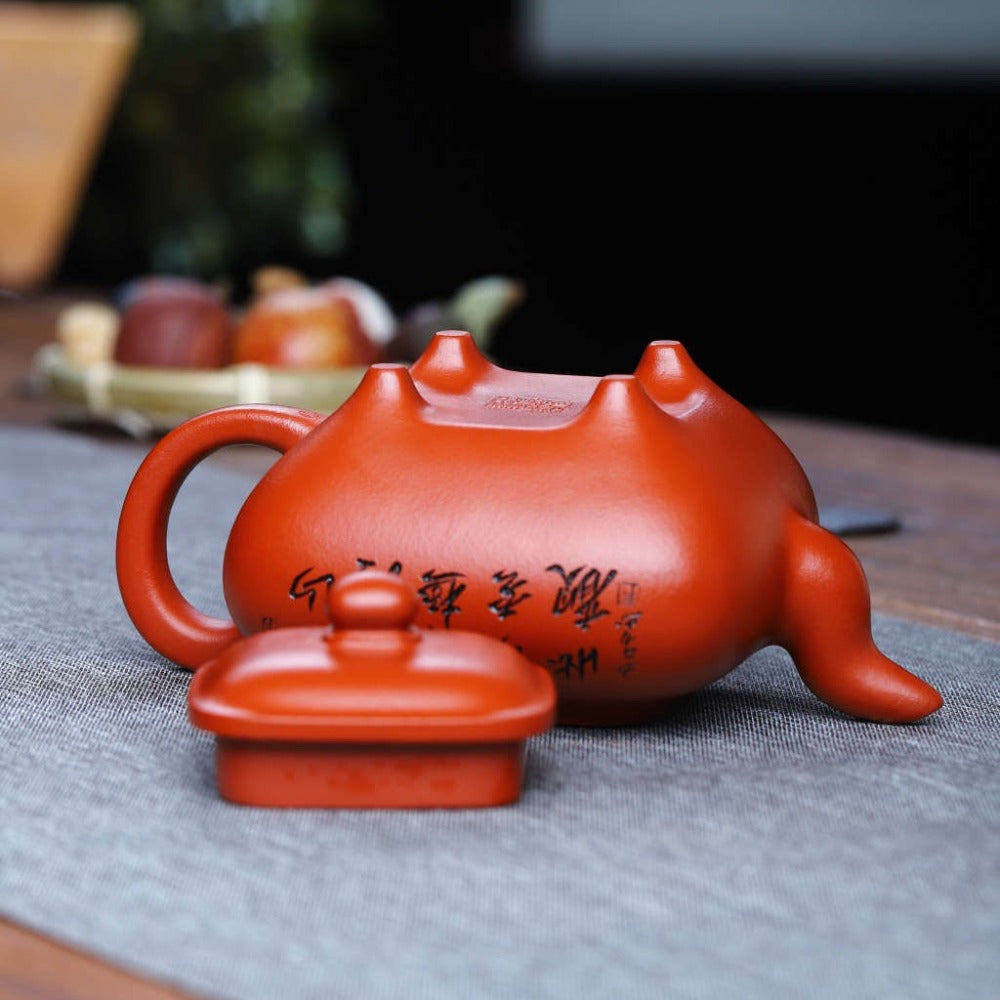 Full Handmade Yixing Zisha Teapot [Sifang Chuan Lu Pot] (Zhu Ni - 330ml) - YIQIN TEA HOUSE | yiqinteahouse.com | >300ml, full handmade zisha teapot, new arrival, teapot, teaware