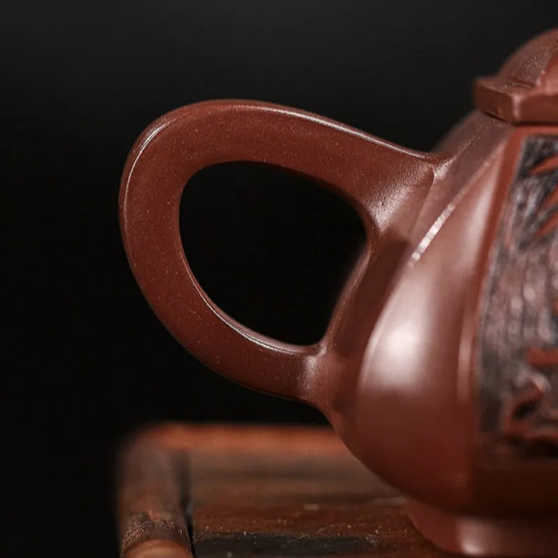 Full Handmade Yixing Zisha Teapot [Sifang Cui Zhu] (Gu Zi Ni - 300ml) - YIQIN TEA HOUSE | yiqinteahouse.com | 200-300ml, full handmade zisha teapot, teapot, teaware