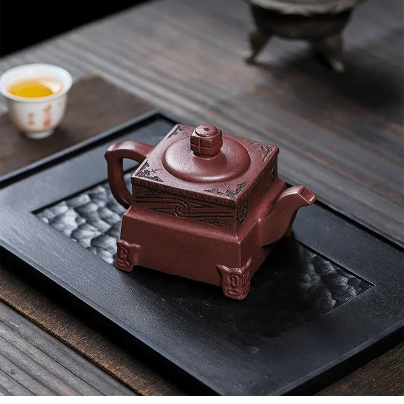 Teko Zisha Yixing Buatan Tangan Sepenuhnya [Sifang Dingli] (Zi Ni - 280ml)