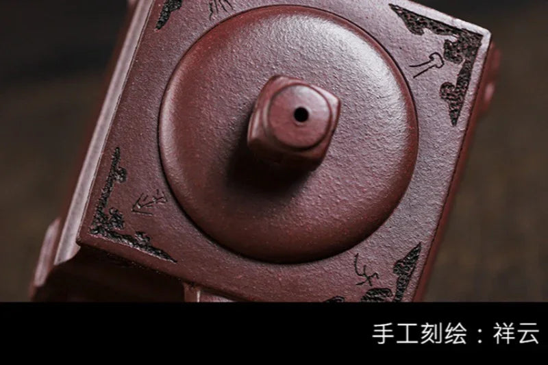 Teko Zisha Yixing Buatan Tangan Sepenuhnya [Sifang Dingli] (Zi Ni - 280ml)