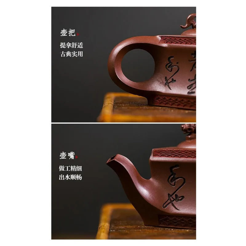 Full Handmade Yixing Zisha Teapot [Sifang Jiebao] (Di Cao Qing - 150ml) - YIQIN TEA HOUSE | yiqinteahouse.com | <200ml, full handmade zisha teapot, new arrival, teapot, teaware