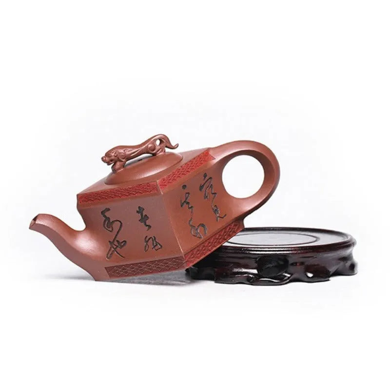 Full Handmade Yixing Zisha Teapot [Sifang Jiebao] (Di Cao Qing - 150ml) - YIQIN TEA HOUSE | yiqinteahouse.com | <200ml, full handmade zisha teapot, new arrival, teapot, teaware