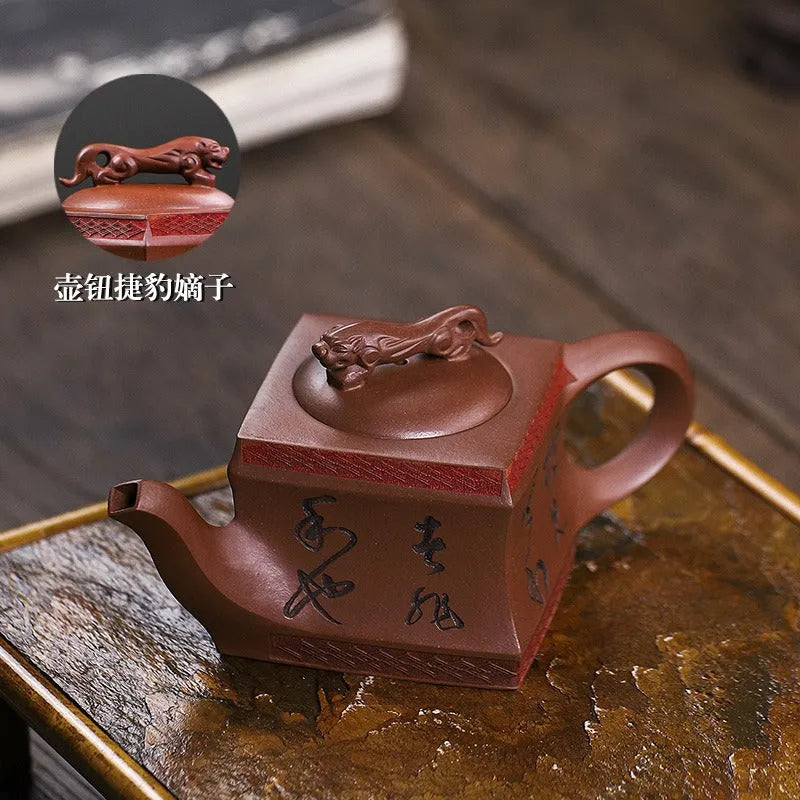 Full Handmade Yixing Zisha Teapot [Sifang Jiebao] (Di Cao Qing - 150ml) - YIQIN TEA HOUSE | yiqinteahouse.com | <200ml, full handmade zisha teapot, new arrival, teapot, teaware