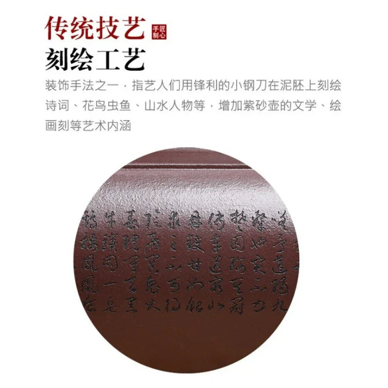 Théière Yixing Zisha entièrement faite à la main [Sifang Jun Zheng] (Tian Qing Zi Ni - 500 ml)