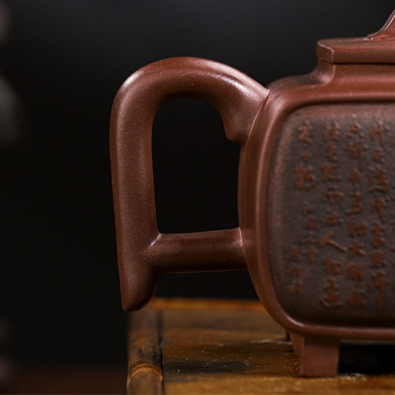 Full Handmade Yixing Zisha Teapot [Sifang Kai Chuang] (Zi Ni - 520ml) - YIQIN TEA HOUSE | yiqinteahouse.com | >300ml, full handmade zisha teapot, new arrival, teapot, teaware