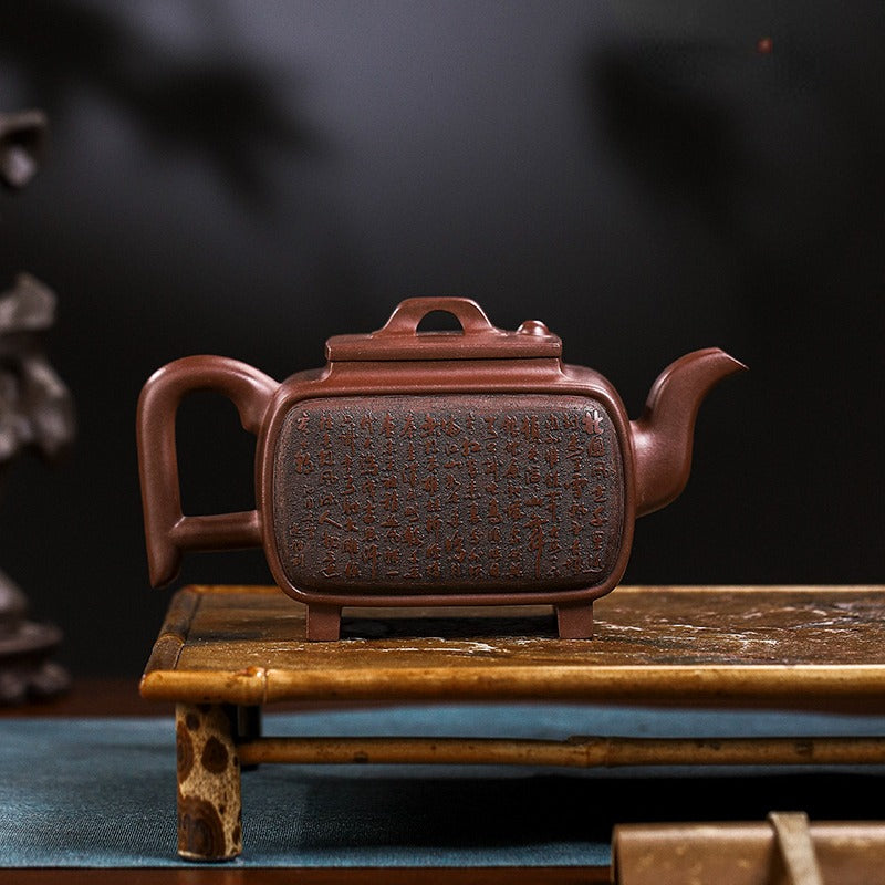 Full Handmade Yixing Zisha Teapot [Sifang Kai Chuang] (Zi Ni - 520ml) - YIQIN TEA HOUSE | yiqinteahouse.com | >300ml, full handmade zisha teapot, new arrival, teapot, teaware