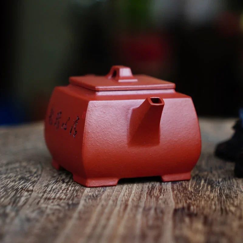 full-handmade-yixing-zisha-teapot-sifang-pot-zhu-ni-130ml-yiqin-tea-house-yiqinteahouse-com-5 - YIQIN TEA HOUSE 一沁茶舍 yiqinteahouse.com