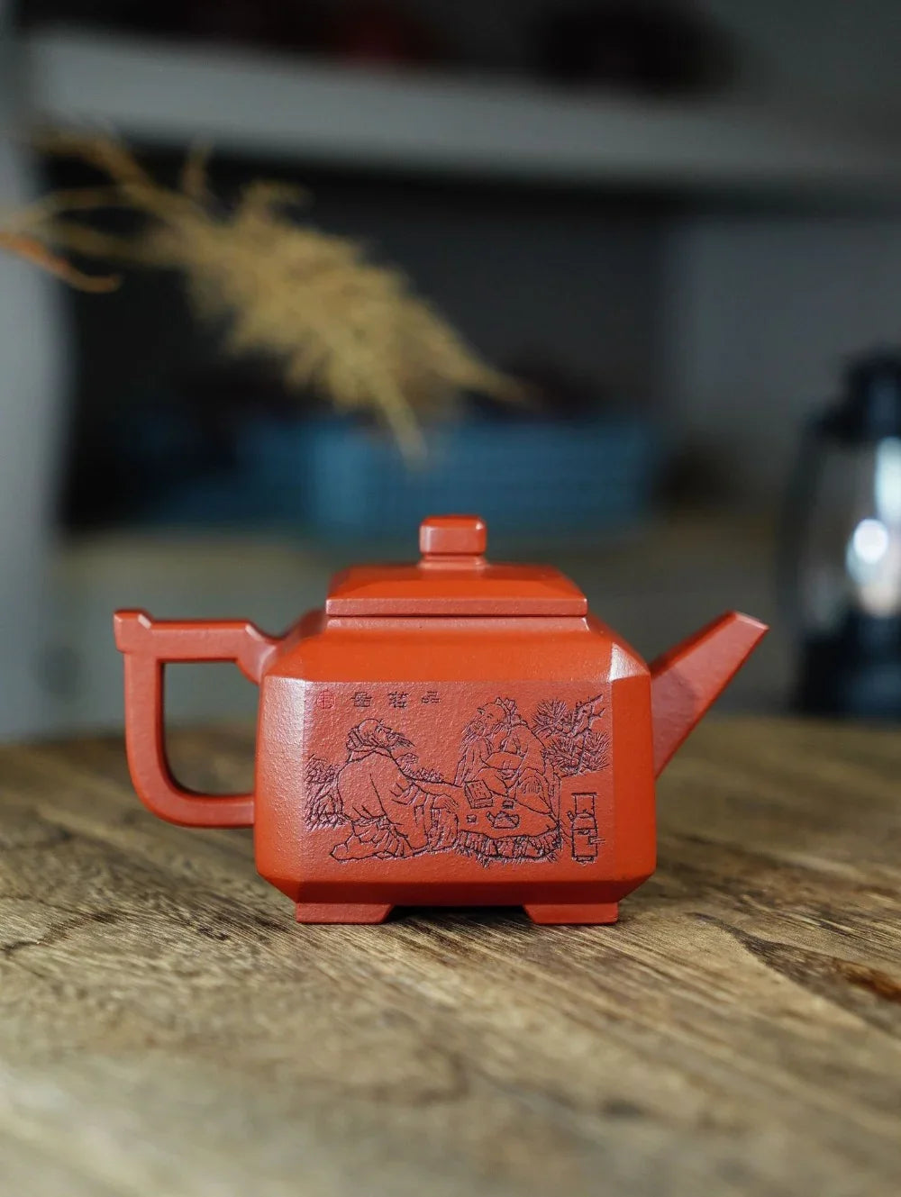 Teko Zisha Yixing Buatan Tangan Sepenuhnya [Periuk Sifang] (Zhu Ni - 260ml)