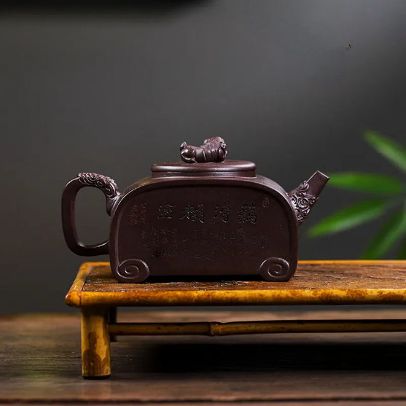 Full Handmade Yixing Zisha Teapot [Sifang Ruishou] (Lao Zi Ni - 460ml) - YIQIN TEA HOUSE | yiqinteahouse.com | >300ml, full handmade zisha teapot, new arrival, teapot, teaware