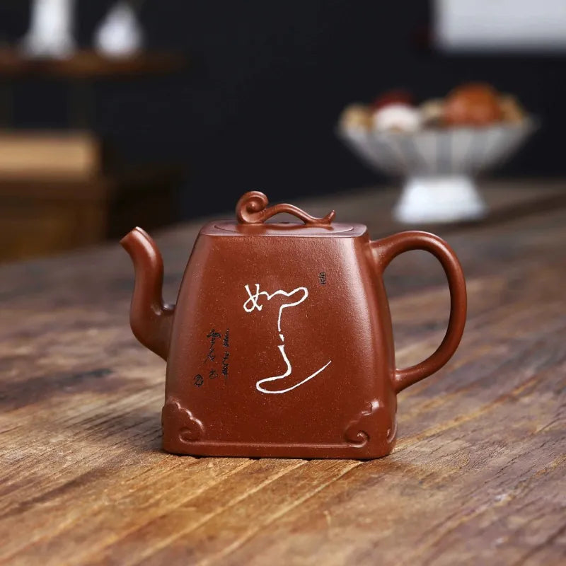 Full Handmade Yixing Zisha Teapot [Sifang Ruyi] (Jiang Po Ni - 245ml) - YIQIN TEA HOUSE | yiqinteahouse.com | 200-300ml, full handmade zisha teapot, new arrival, teapot, teaware