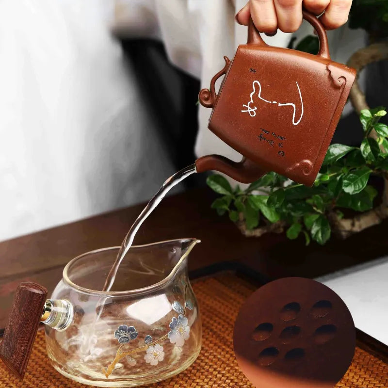 Full Handmade Yixing Zisha Teapot [Sifang Ruyi] (Jiang Po Ni - 245ml) - YIQIN TEA HOUSE | yiqinteahouse.com | 200-300ml, full handmade zisha teapot, new arrival, teapot, teaware