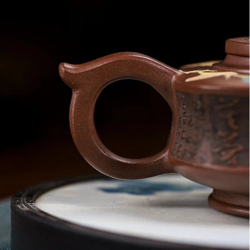 Full Handmade Yixing Zisha Teapot [Sifang Yubi] (Aged Di Cao Qing - 250ml) - YIQIN TEA HOUSE | yiqinteahouse.com | 200-300ml, full handmade zisha teapot, new arrival, teapot, teaware