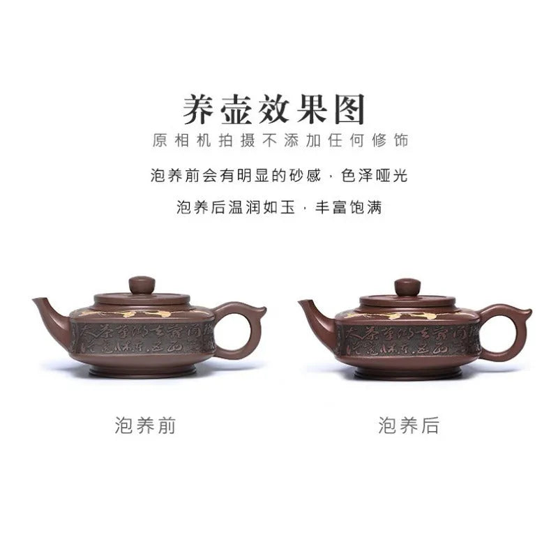 Full Handmade Yixing Zisha Teapot [Sifang Yubi] (Aged Di Cao Qing - 250ml) - YIQIN TEA HOUSE | yiqinteahouse.com | 200-300ml, full handmade zisha teapot, new arrival, teapot, teaware