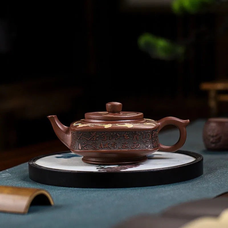 Full Handmade Yixing Zisha Teapot [Sifang Yubi] (Aged Di Cao Qing - 250ml) - YIQIN TEA HOUSE | yiqinteahouse.com | 200-300ml, full handmade zisha teapot, new arrival, teapot, teaware